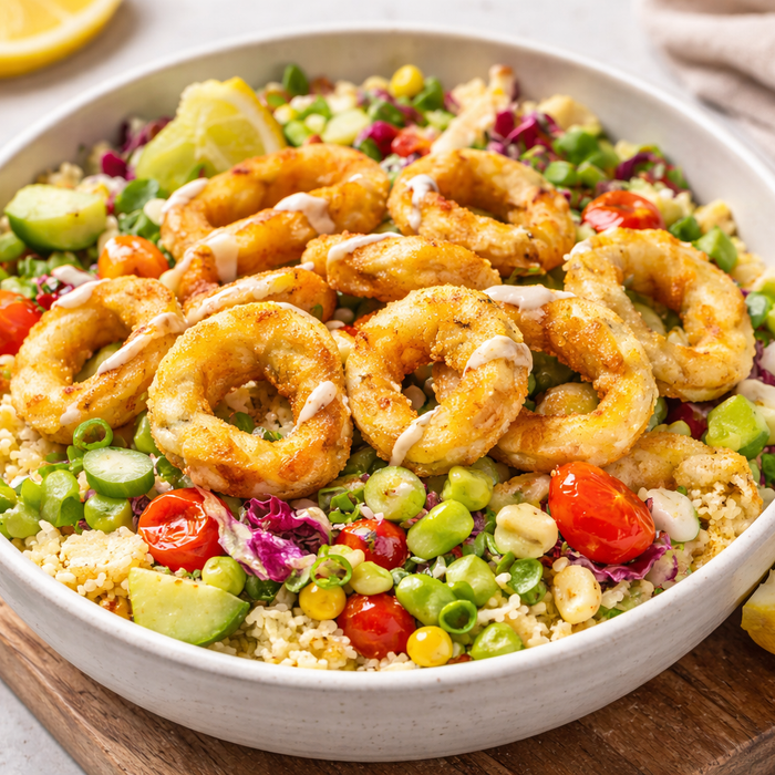 Beanstalk foods Seafood Rings “Calamari” Bowl