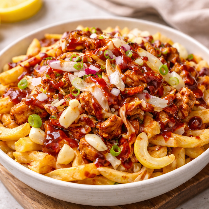 Novameat Pulled Pork Loaded Fries
