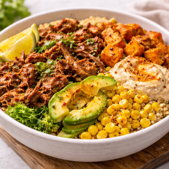 Novameat Pulled Beef Power Bowl