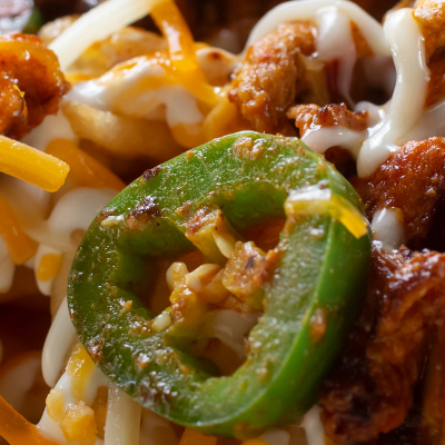 Sticky BBQ Fry's Chicken Strip Loaded Fries