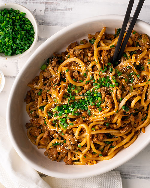 Nojo Sesame &amp; Omnipork Udon Noodles — Mighty Plants