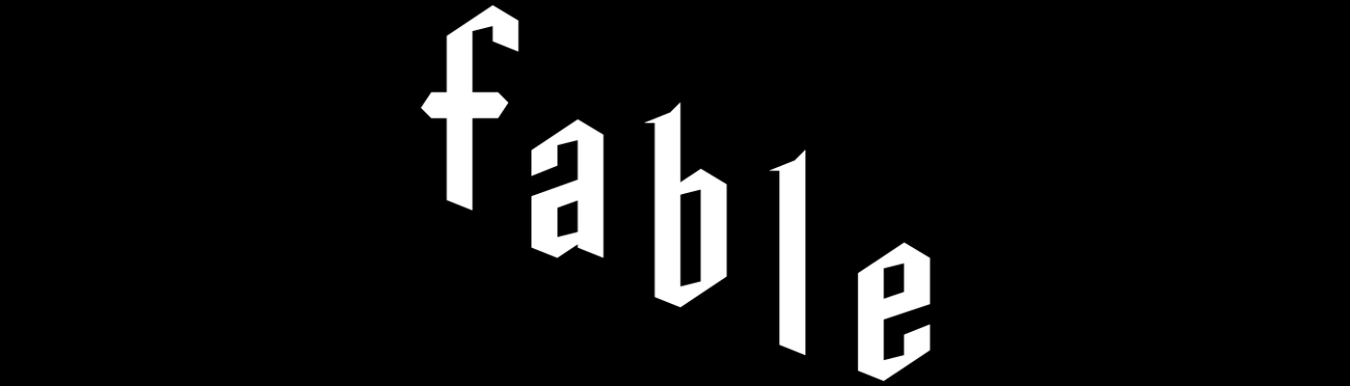 Fable logo in white text on a black background