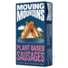 Box of Moving Mountains plant-based sausages on a white background