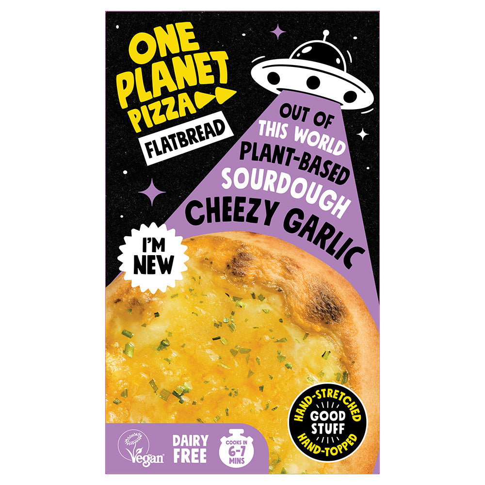One Planet Pizza Frozen Cheezy Garlic Vegan Flatbread (190g