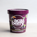 Acai berry product container with purple lid and label on a white background