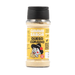 Spice container with yellow label on a white background
