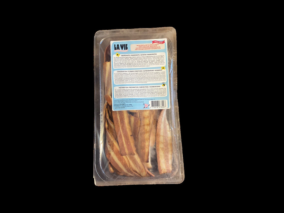 La Vie Pre-cooked plant-based Beechwood Smoked Bacon Rashers (300g)