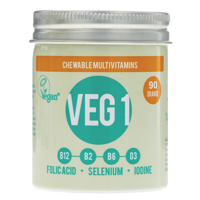 Vegan Society VEG 1 Multivitamins - Orange Flavour - (90 tablets)