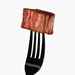 a slice of juicy marbles filet on a fork