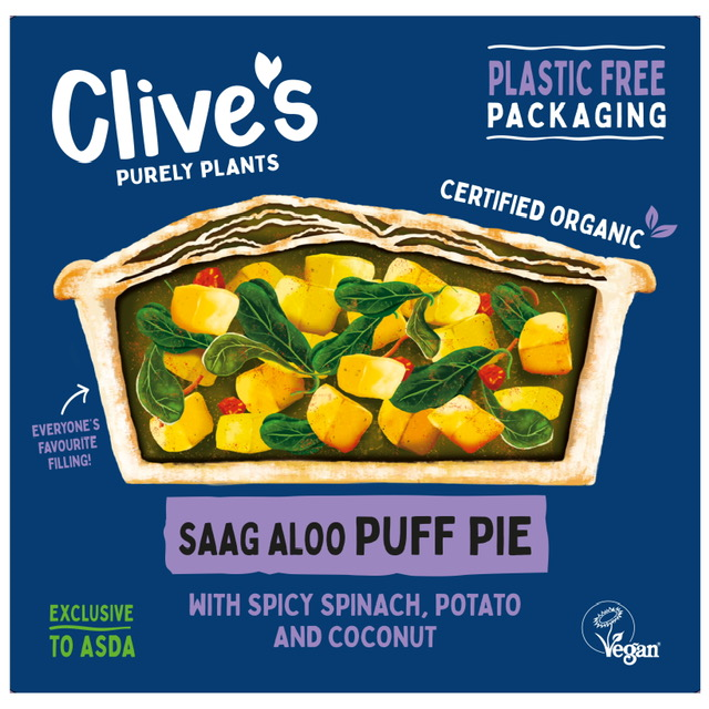 Clive's Saag Aloo Puff Pie (235g)